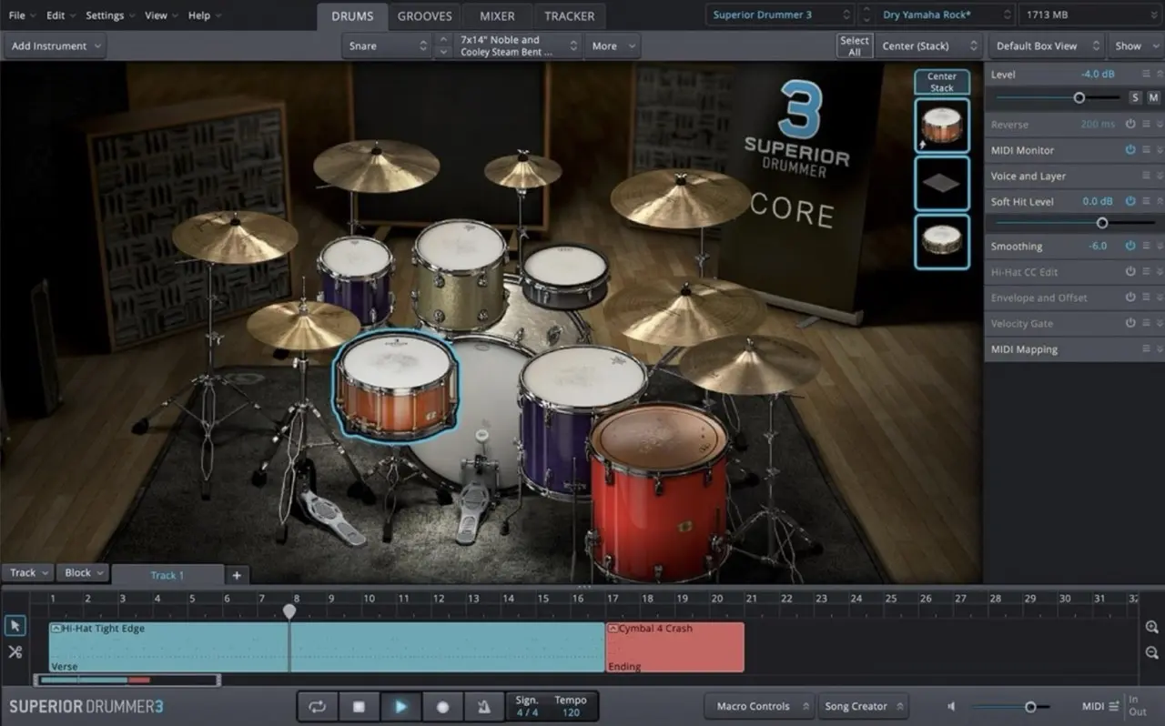 superior drummer 3 software user interface